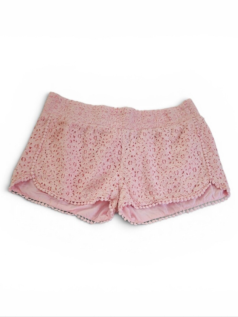 Tinseltown MD Pink Lace Flower Shorts - Picture 3 of 12